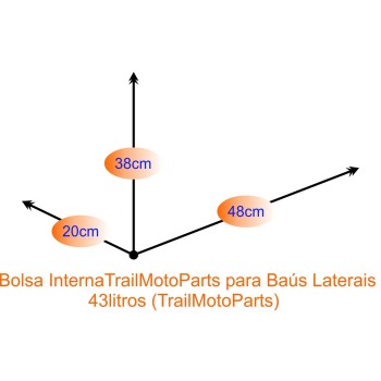 Bolsa Interna para Baús Laterais TRAILMOTOPARTS 43 litros